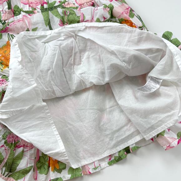 Janie and Jack Tropical Flamingo Ruffle Sundress Girls Size 8 Resort Vacation - Picture 8 of 13